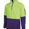 Hi Vis 1/2 Zip Polar Fleece 6HVPF