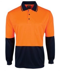 Alternative view of HI VIS L/S JACQUARD POLO | 6HJNL