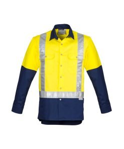 Syzmik Mens Industrial Long Sleeve Shirt - Shoulder Taped ZW124