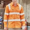 Syzmik Mens Bio Motion VIC Rail Long Sleeve Shirt ZW680