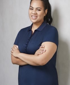 Biz Collection Women's Shadow Short Sleeve Polo P501LS
