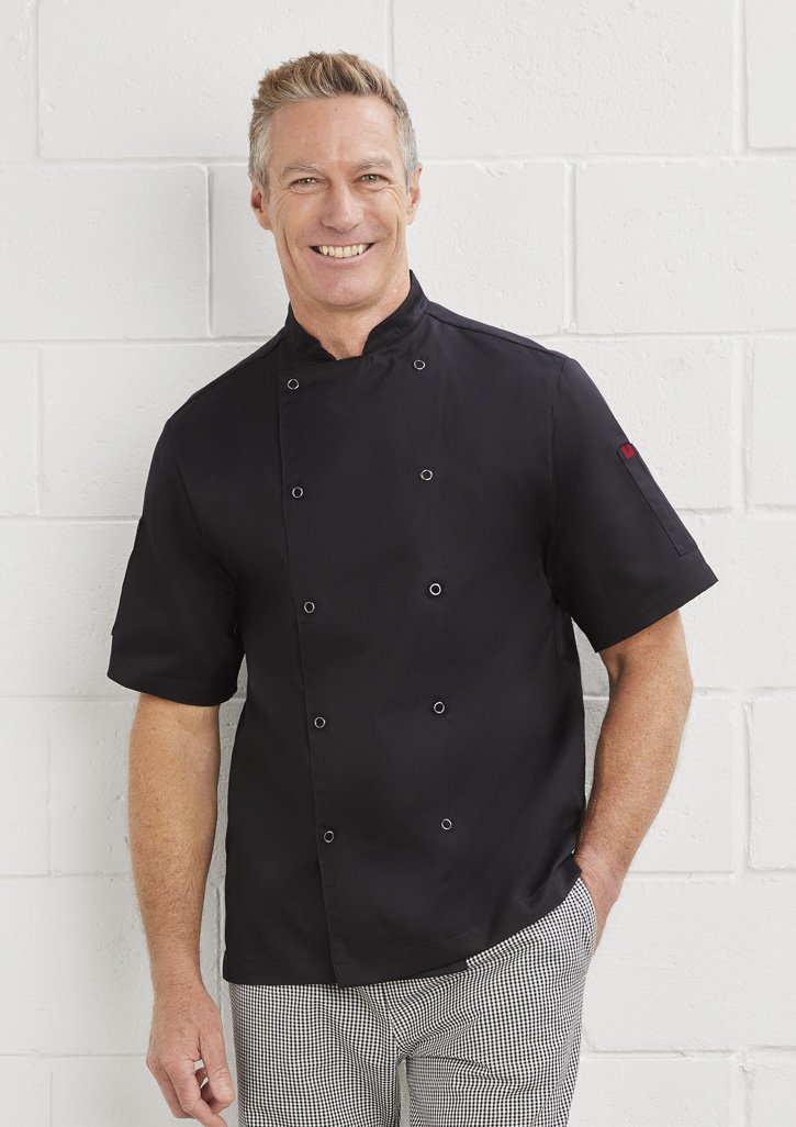 Biz Collection Men's Zest Short Sleeve Chef Jacket CH232MS