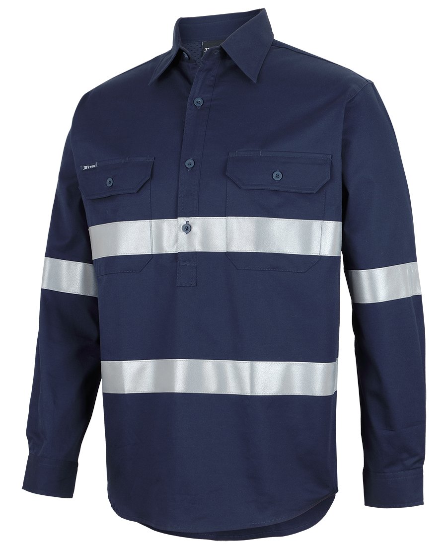 JB'S CLOSE FRONT L/S 150G WORK SHIRT REFLECTIVE TAPE | 6HWCT - Image 2