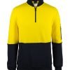 JB’S HI VIS 310 COTTON 1/2 ZIP FLEECE 6HVFM