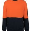 JB’S HI VIS 310 COTTON CREW NECK FLEECE 6HVCM