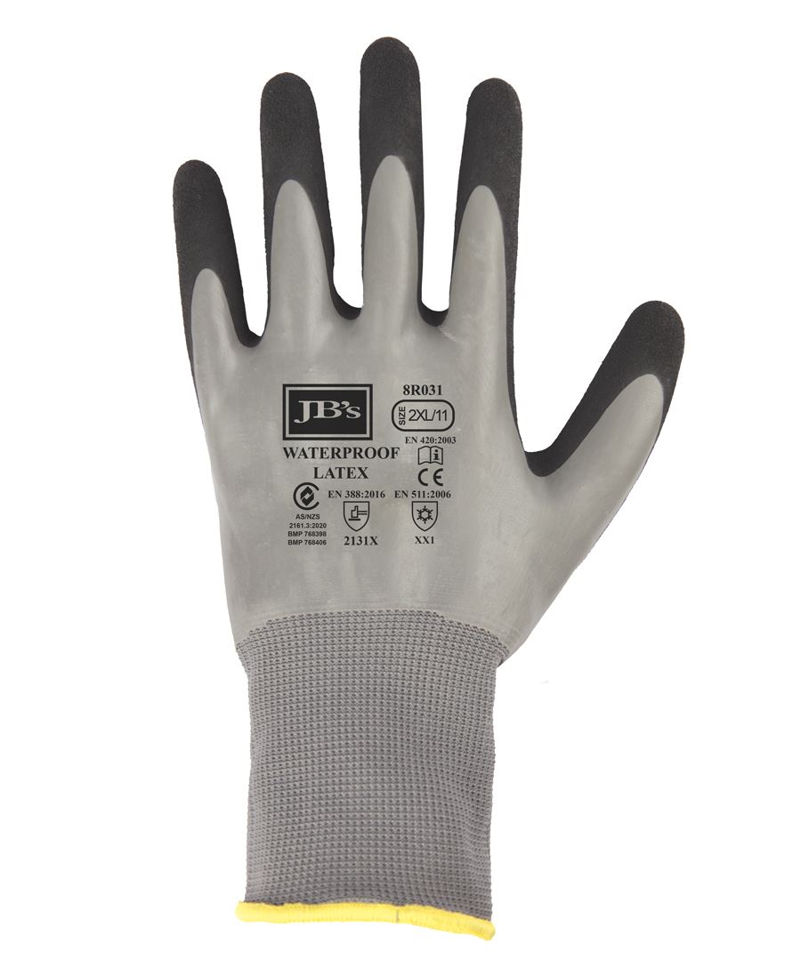 JB’S WATERPROOF DOUBLE LATEX COATED GLOVE (5 PACK) 8R031