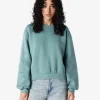 American Apparel® Boxy Cropped Women's Classic Crewneck Sweatshirt RF494 ARCTIC
