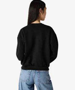 American Apparel® Boxy Cropped Women's Classic Crewneck Sweatshirt RF494 BLACK-4