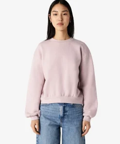 American Apparel® Boxy Cropped Women's Classic Crewneck Sweatshirt RF494 BLUSH
