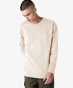 American Apparel® Super Heavyweight Oversized Long Sleeve T-Shirt With Pocket 9410 Bone-4