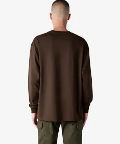 American Apparel® Super Heavyweight Oversized Long Sleeve T-Shirt With Pocket 9410 Brown-2