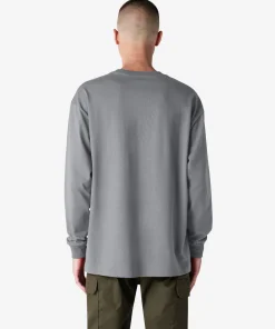 American Apparel® Super Heavyweight Oversized Long Sleeve T-Shirt With Pocket 9410 Gravel-3