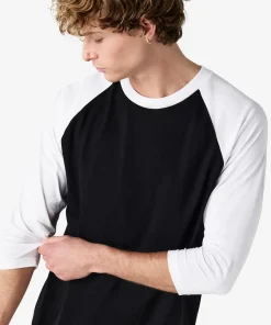 American Apparel® Unisex Classic Raglan T-Shirt 2003CVC Black-5
