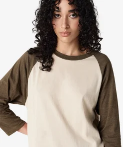 American Apparel® Unisex Classic Raglan T-Shirt 2003CVC Heather Bone-5