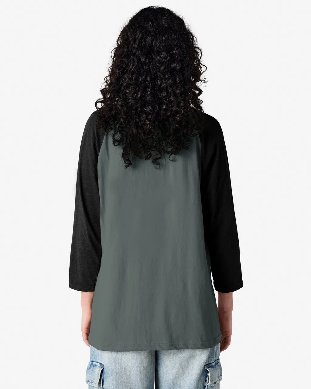 American Apparel® Unisex Classic Raglan T-Shirt 2003CVC Heather Charcoal-3
