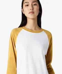 American Apparel® Unisex Classic Raglan T-Shirt 2003CVC Heather Mustard-4