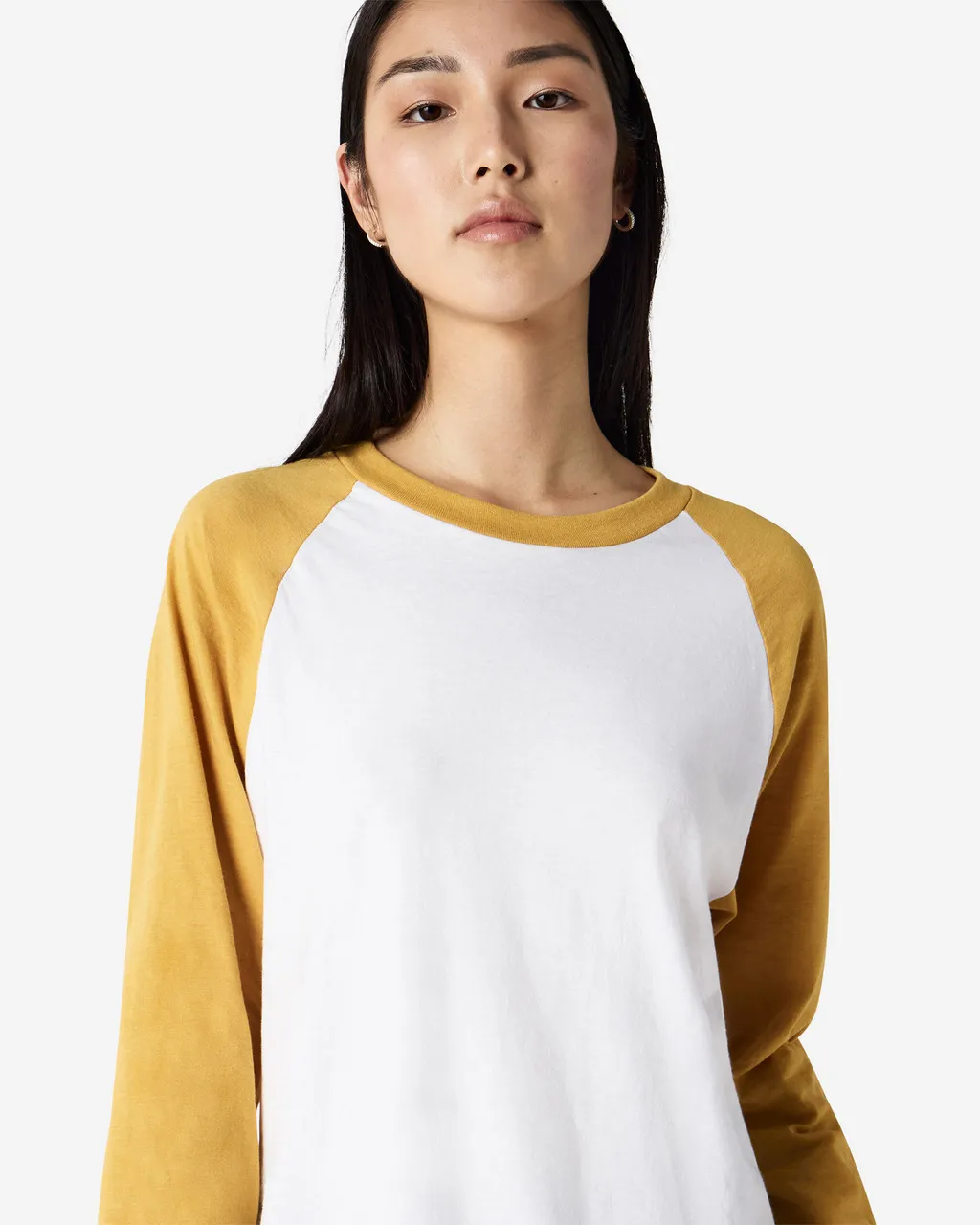 American Apparel® Unisex Classic Raglan T-Shirt 2003CVC Heather Mustard-4