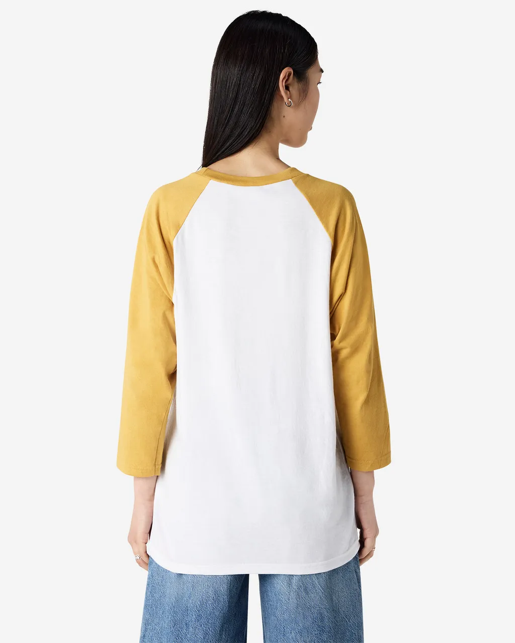 American Apparel® Unisex Classic Raglan T-Shirt 2003CVC Heather Mustard-5