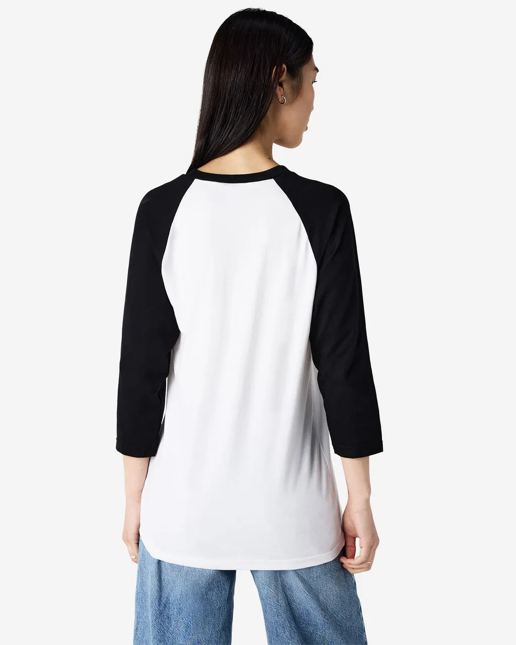 American Apparel® Unisex Classic Raglan T-Shirt 2003CVC White-3