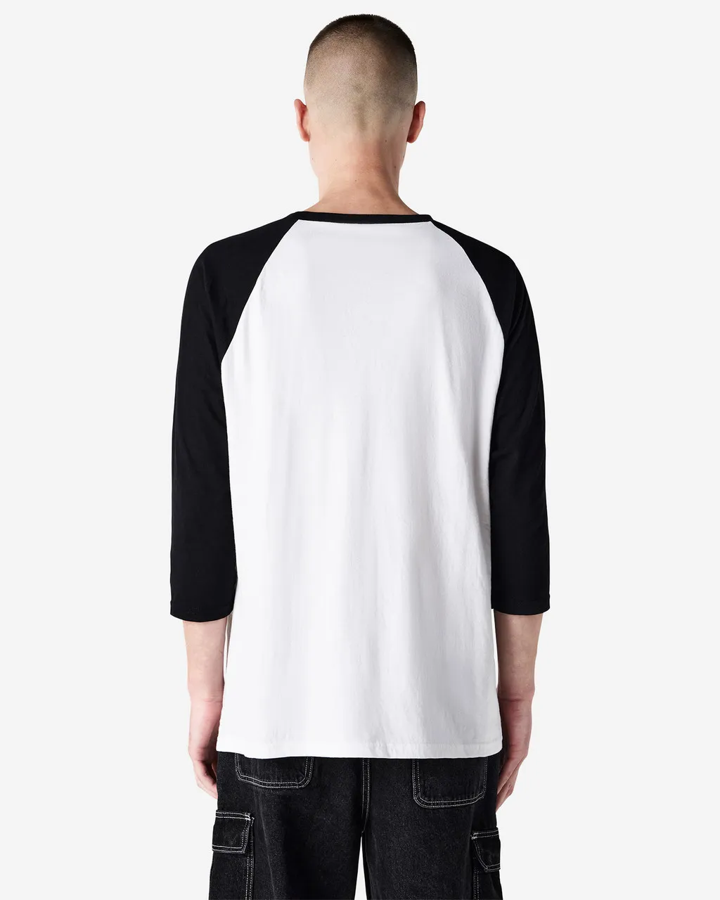American Apparel® Unisex Classic Raglan T-Shirt 2003CVC White-4