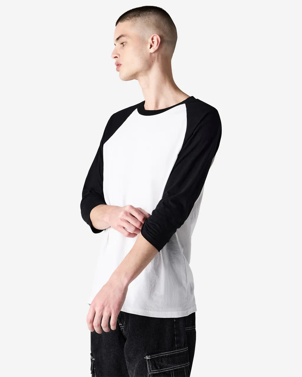 American Apparel® Unisex Classic Raglan T-Shirt 2003CVC White5