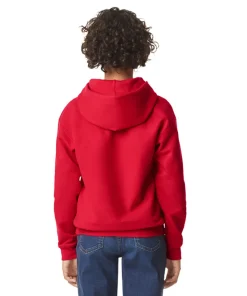 Gildan® Softstyle® Youth Midweight Classic-fit Pullover Hoodie SF500B Red-2