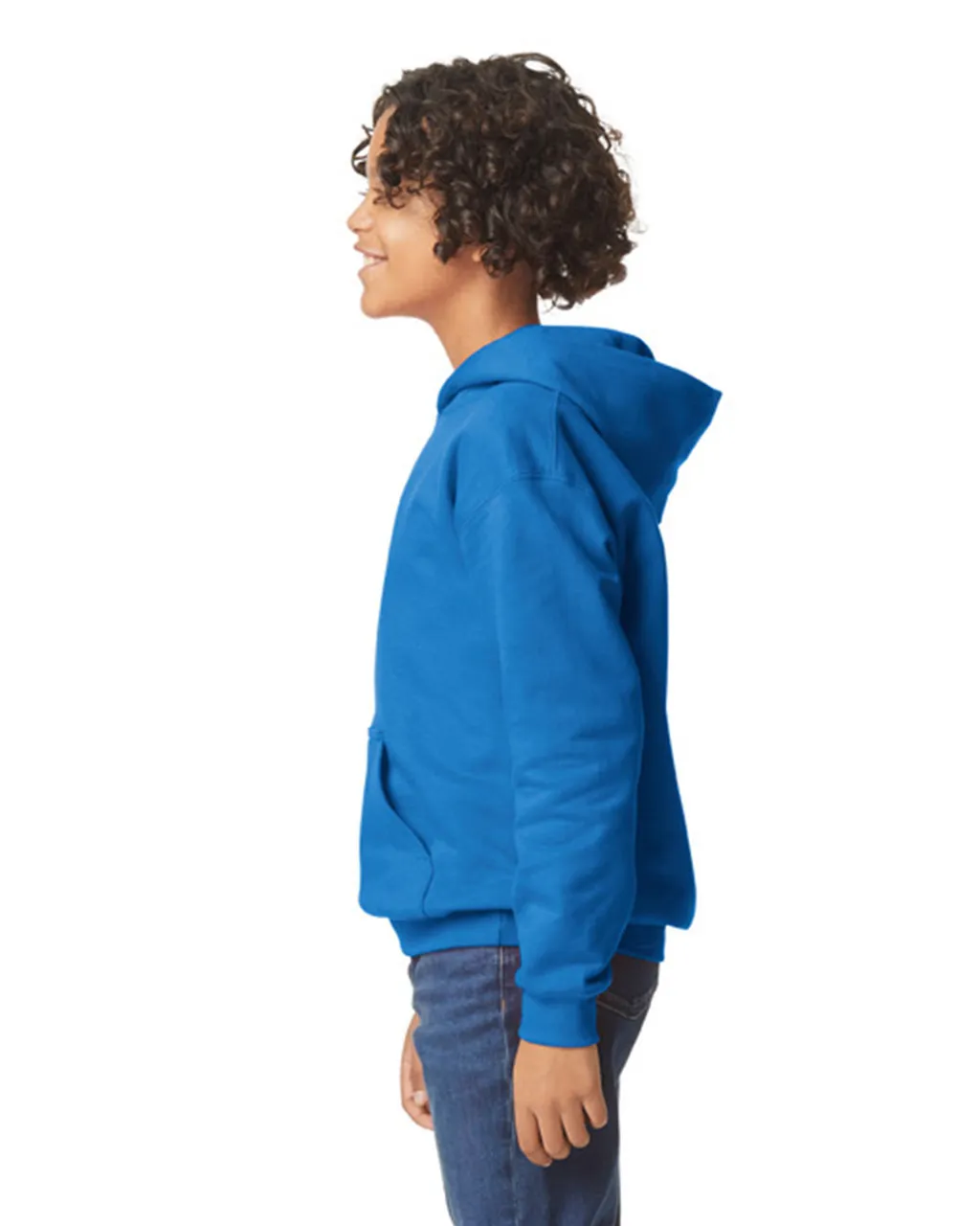 Gildan® Softstyle® Youth Midweight Classic-fit Pullover Hoodie SF500B Royal-3