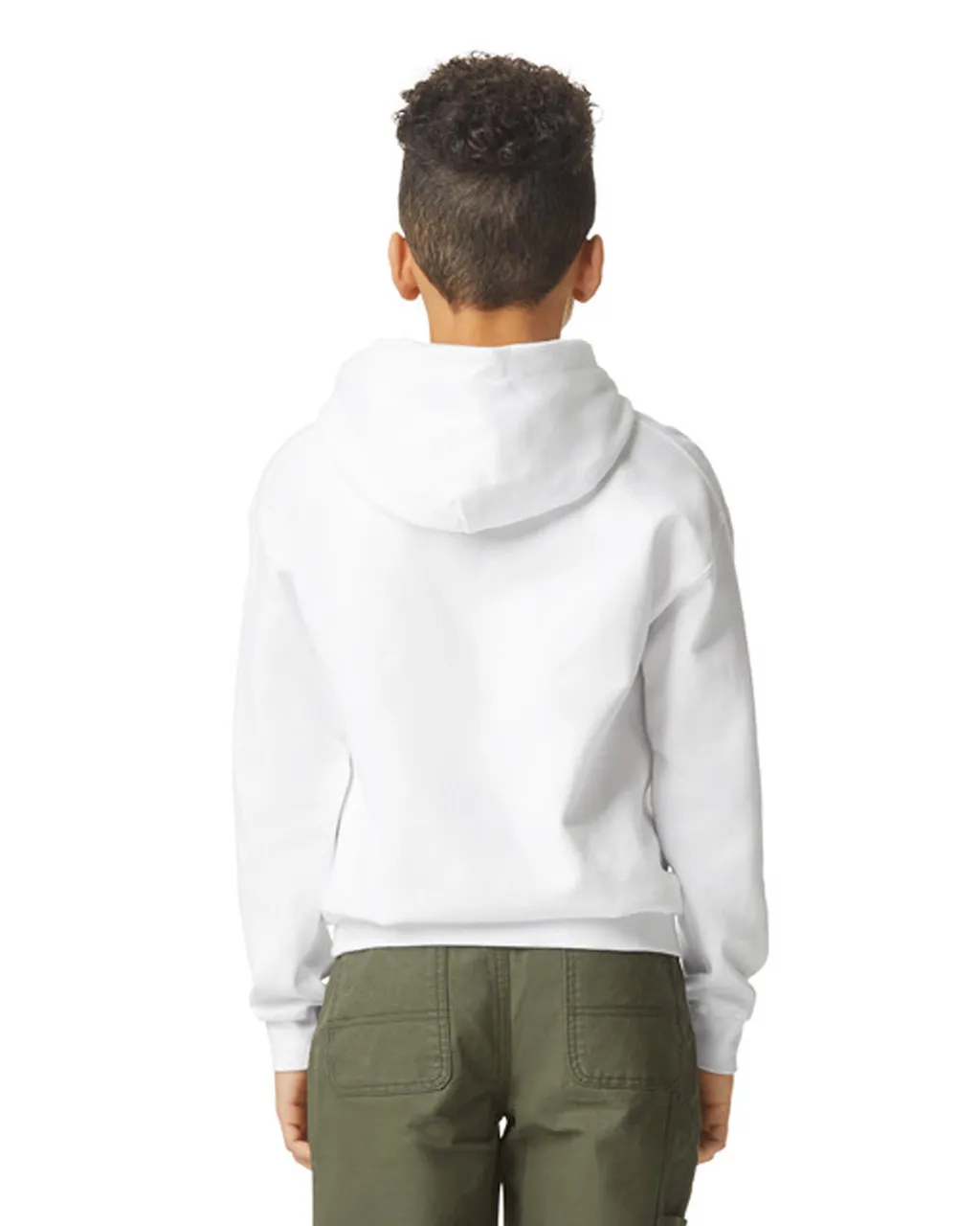 Gildan® Softstyle® Youth Midweight Classic-fit Pullover Hoodie SF500B White-2