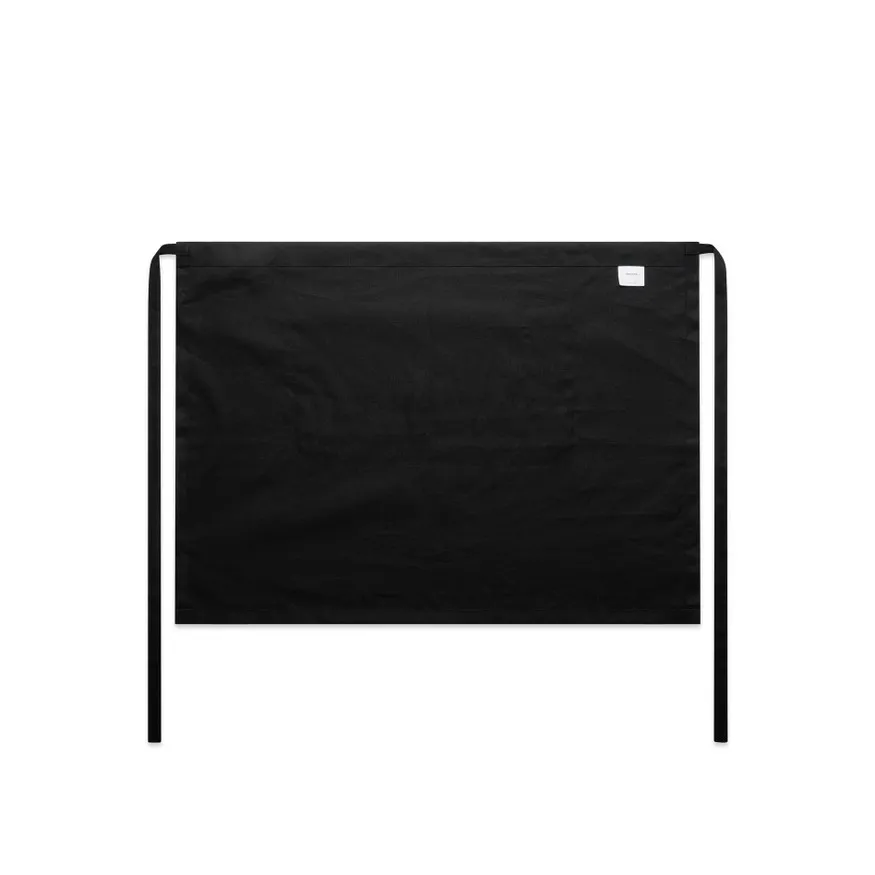 Linen Half Apron 1087 Black Back