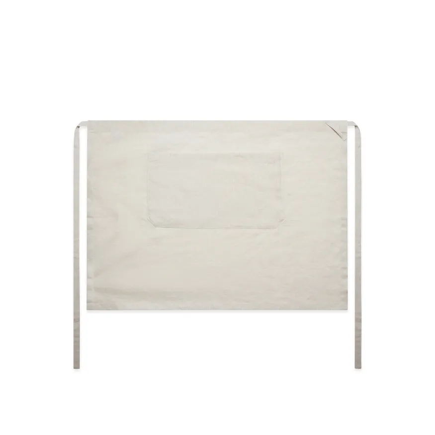 Linen Half Apron 1087 Natural Front