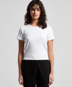 Wo's Organic Rib Baby Tee 4074 Main