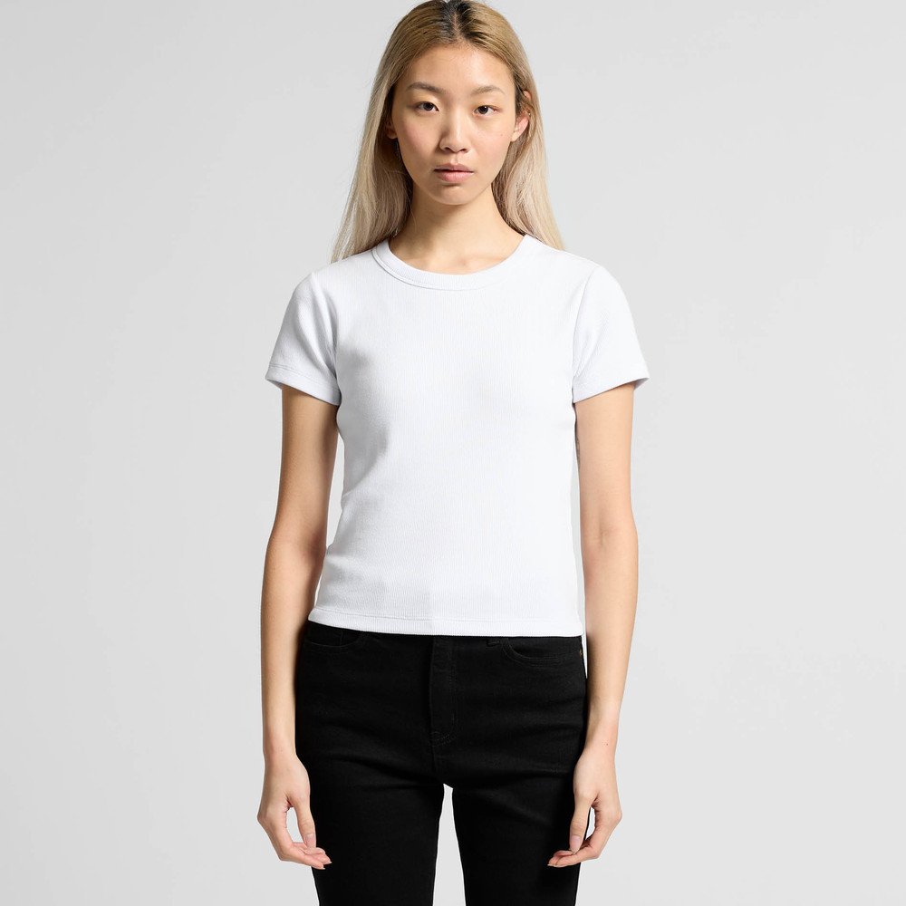 Wo's Organic Rib Tee 4092G Main