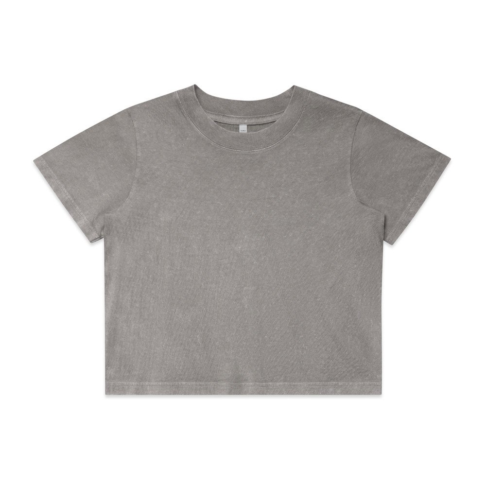 WO'S STONE WASH HEAVY CROP TEE | 4086 - Image 10