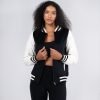 500 GSM Women's-Junior Wool Blend Soft Shell Varsity Jacket F372UN