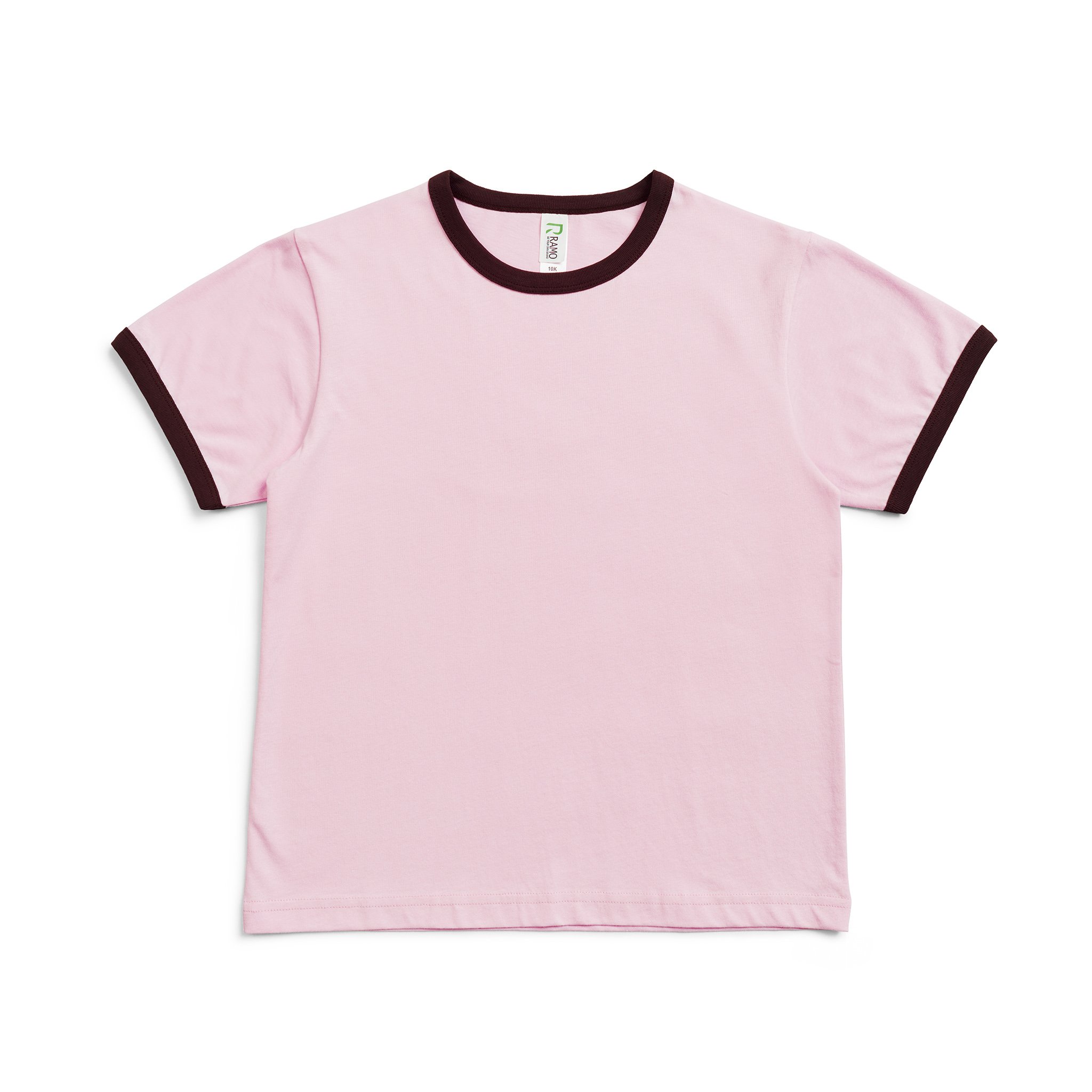 Kid's Ringer Tee T314KS Pink-Brown