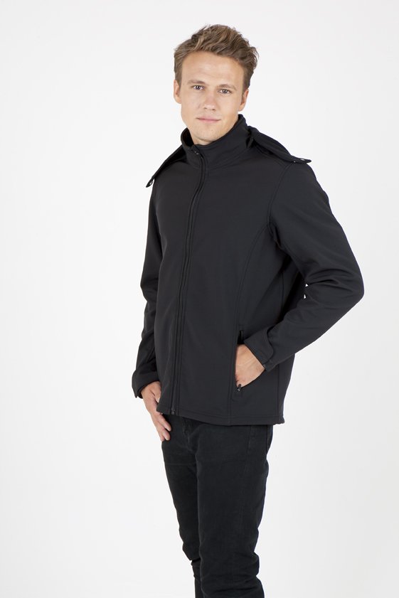 Men's Soft Shell HOODED Jacket TEMPEST Range J483HZ