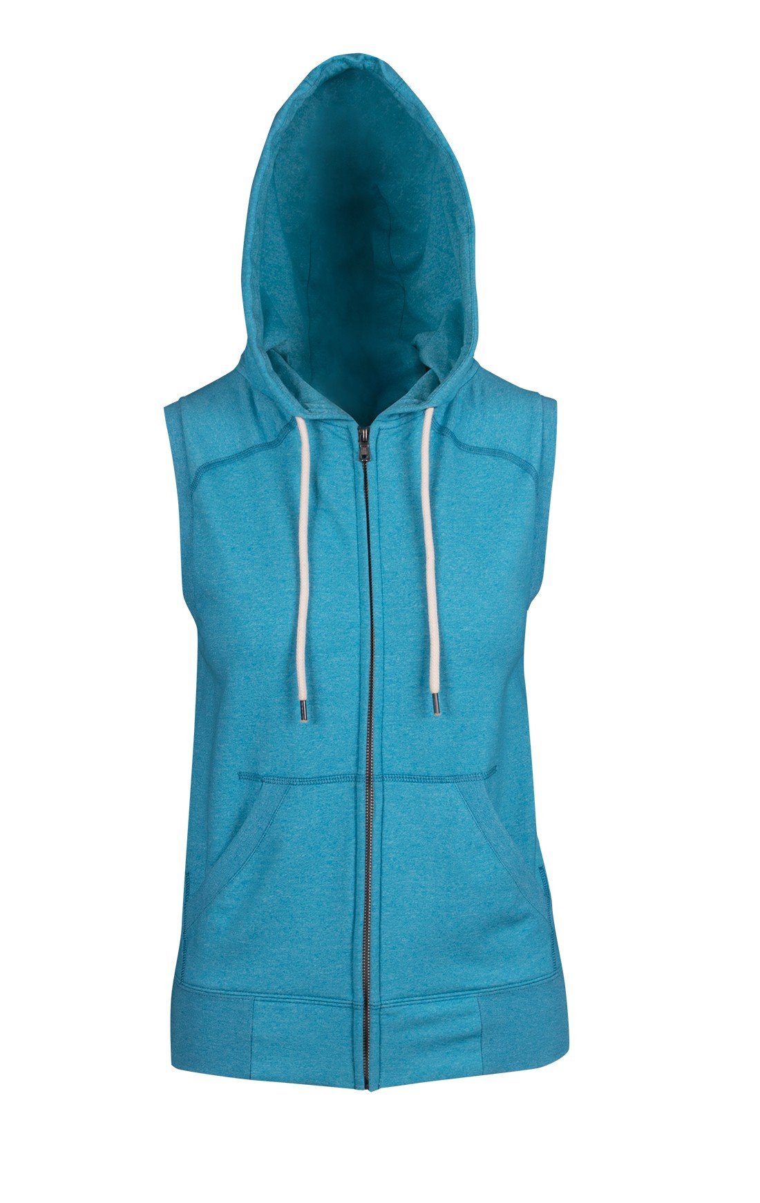 WOMEN'S/JUNIOR HEATHER SLEEVELESS ZIP HOODIES - GREATNESS RANGE | FZ77UN - Image 12