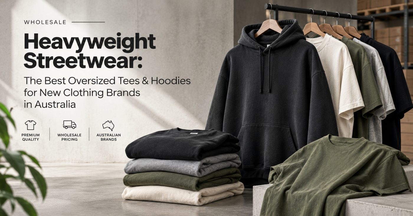 Wholesale oversized heavyweight tees and hoodies for Australian clothing brands